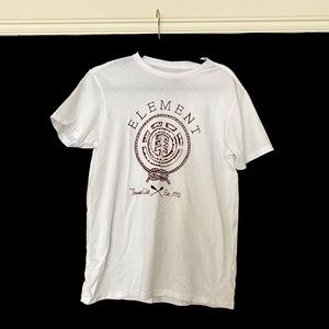 Element white tee with burgundy graphic print size small